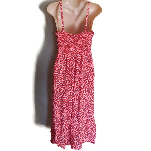 Old Navy Slim Tie Front Floral Print in Camo Red Jumpsuit Size Women Medium - Picture 3 of 12